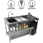 Cocktail Bar Station with 67L Ice Well