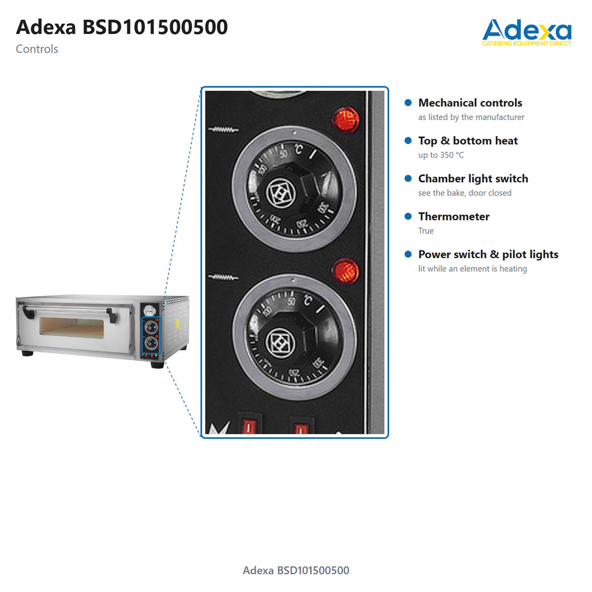 Electric Pizza Oven - 500 x 500mm Chamber