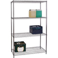 Four-tier chrome commercial shelving unit