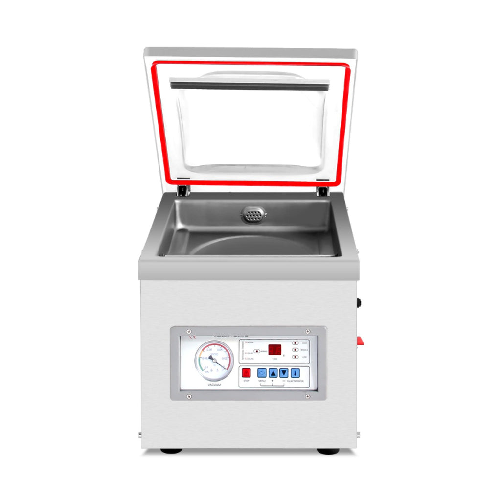 Commercial table-top chamber vacuum packer