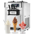 Countertop three-flavour soft serve ice cream machine