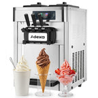Countertop three-flavour soft serve ice cream machine
