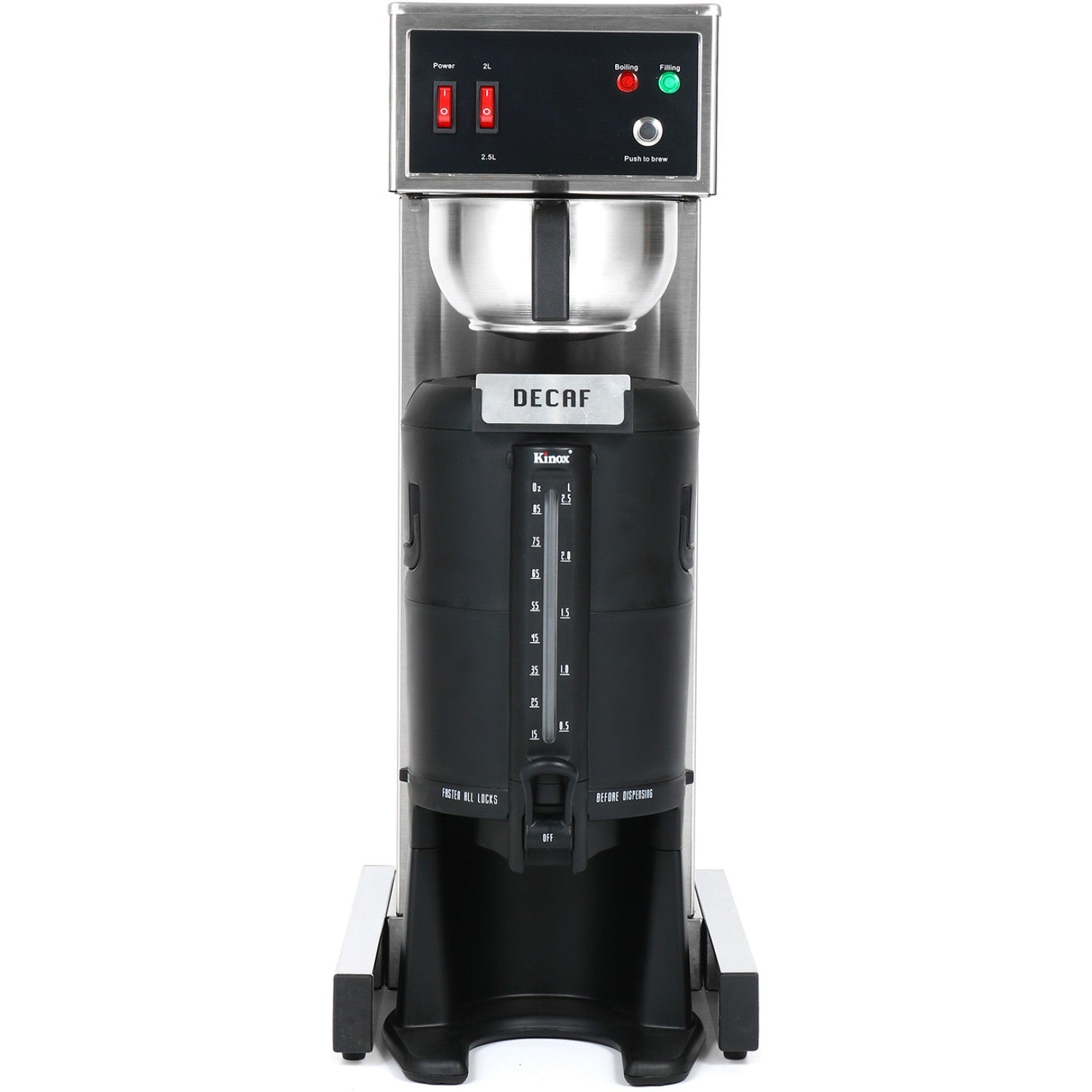 auto-fill filter coffee machine side view