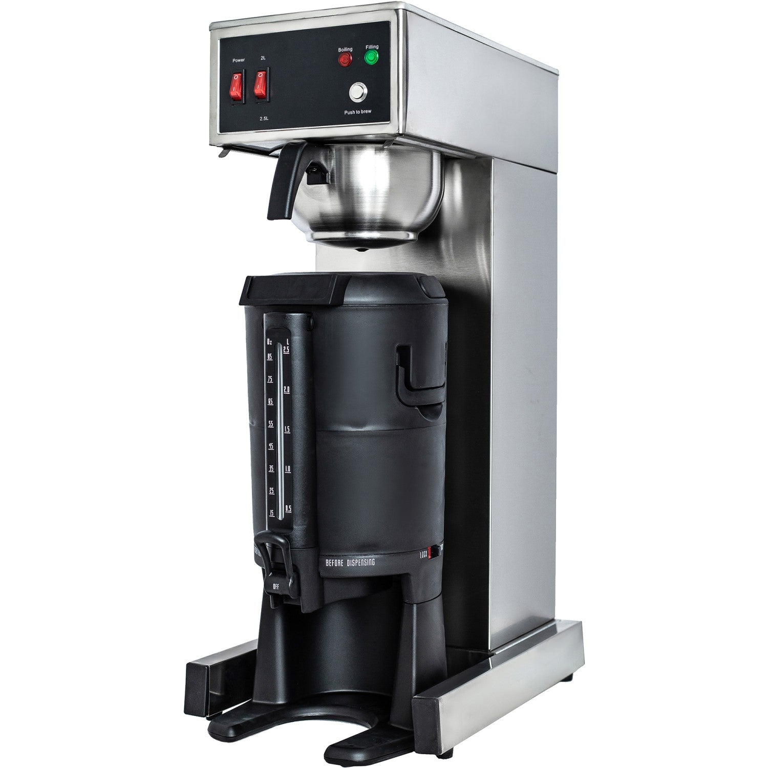 auto-fill commercial filter coffee machine with 2.5 litre airpot