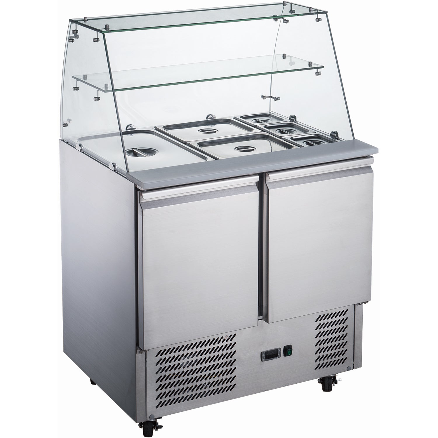 2-Door Glass Display Saladette