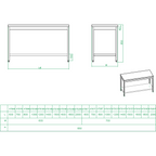 Commercial stainless steel work table dimensions
