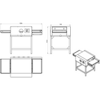 CP18S conveyor pizza oven technical drawing