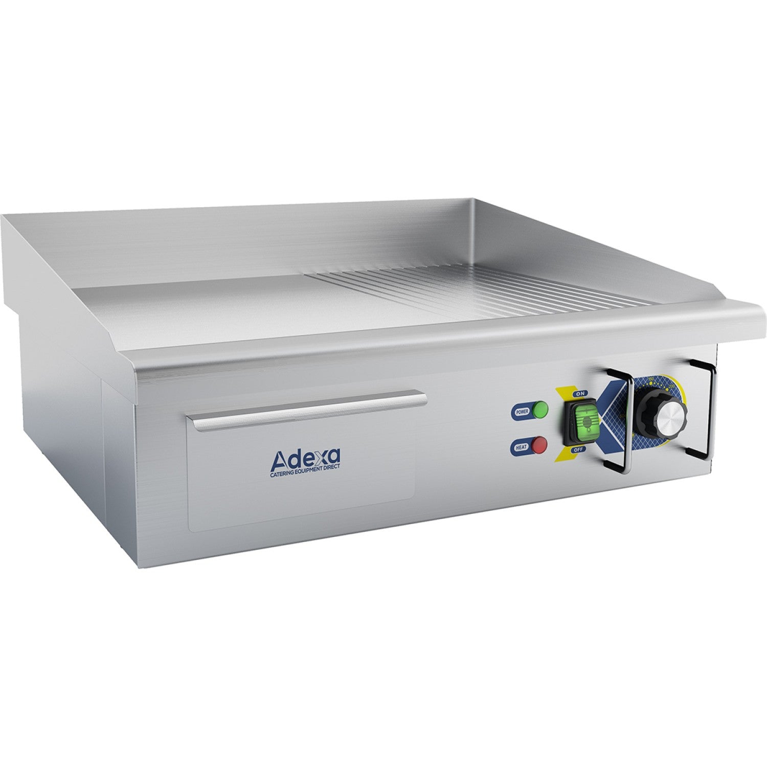Adexa commercial smooth and ribbed electric griddle