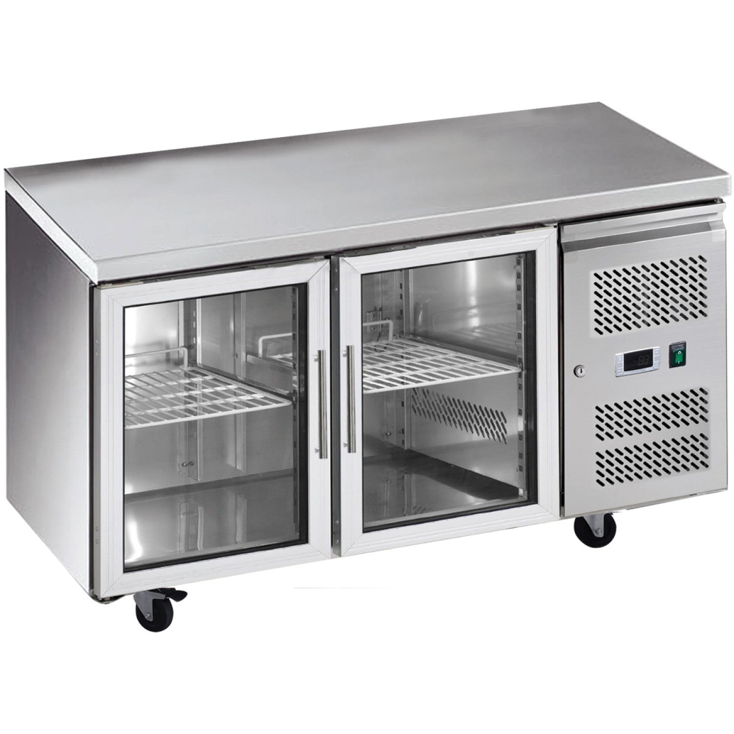 Adexa two glass door commercial refrigerated counter