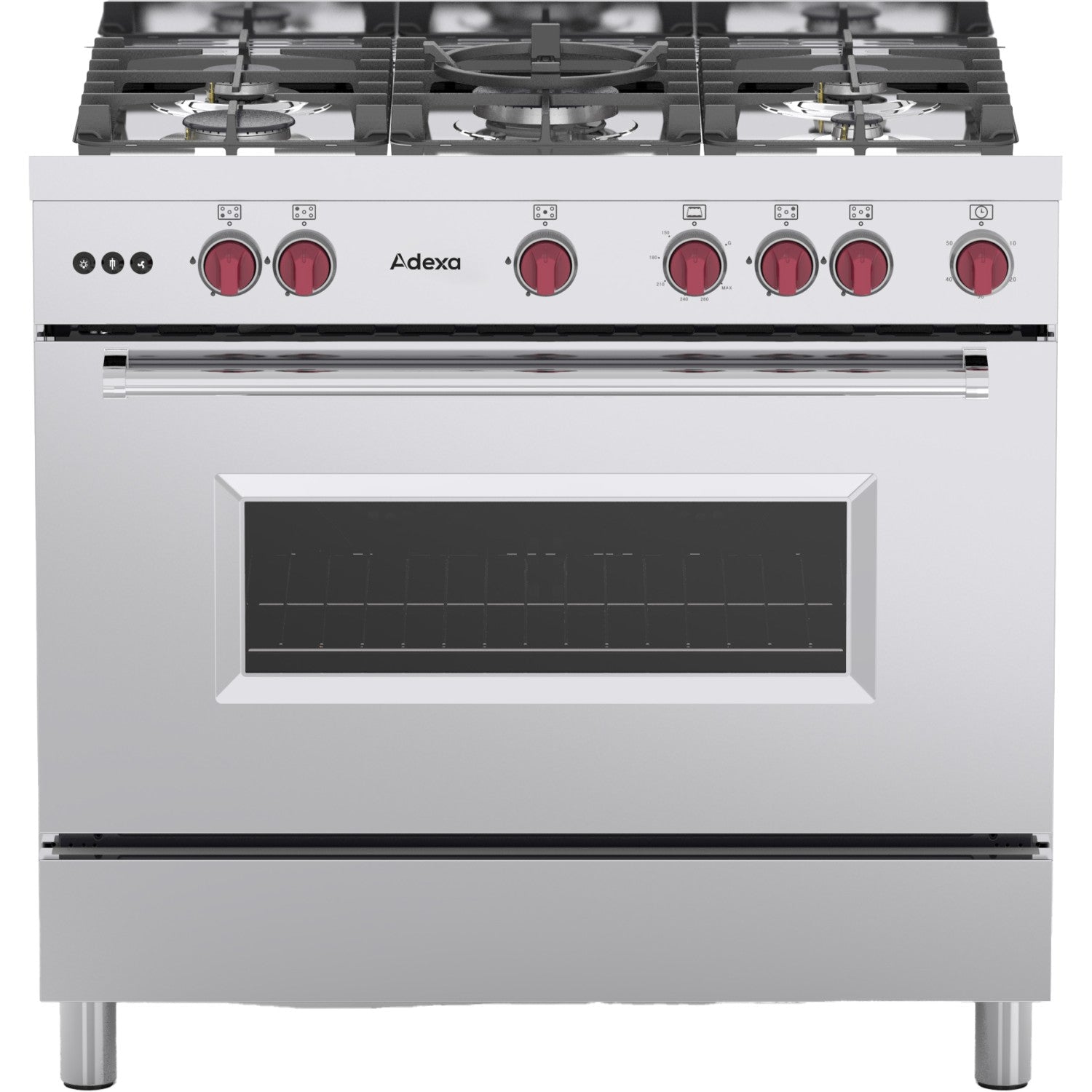 Adexa 5 burner commercial gas range oven