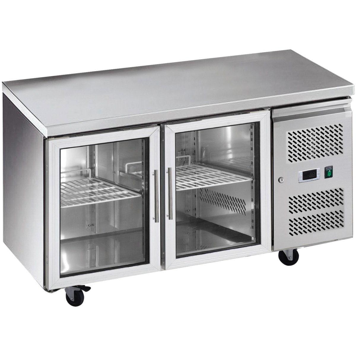 Adexa two glass door commercial refrigerated counter