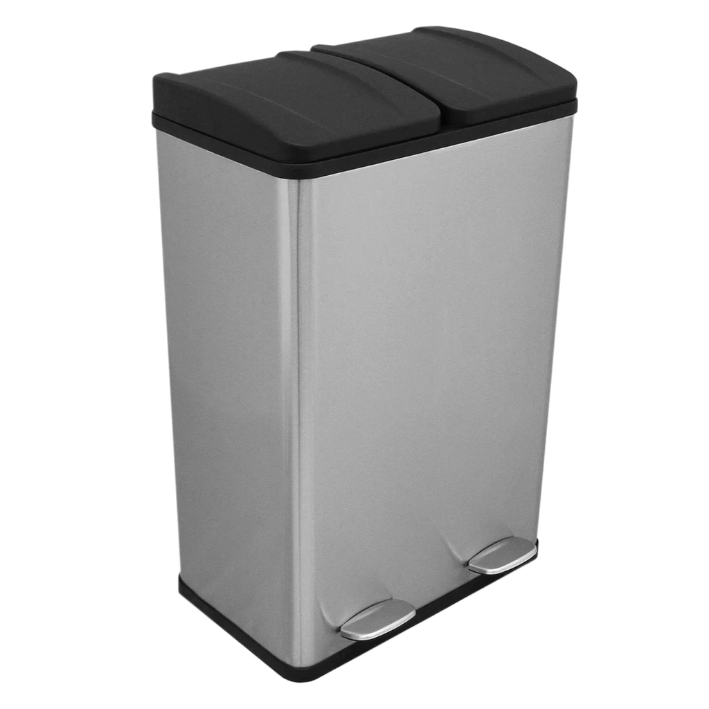 60L Stainless Steel Dual Pedal Bin