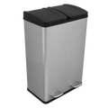 60L Stainless Steel Dual Pedal Bin