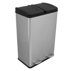 60L Stainless Steel Dual Pedal Bin