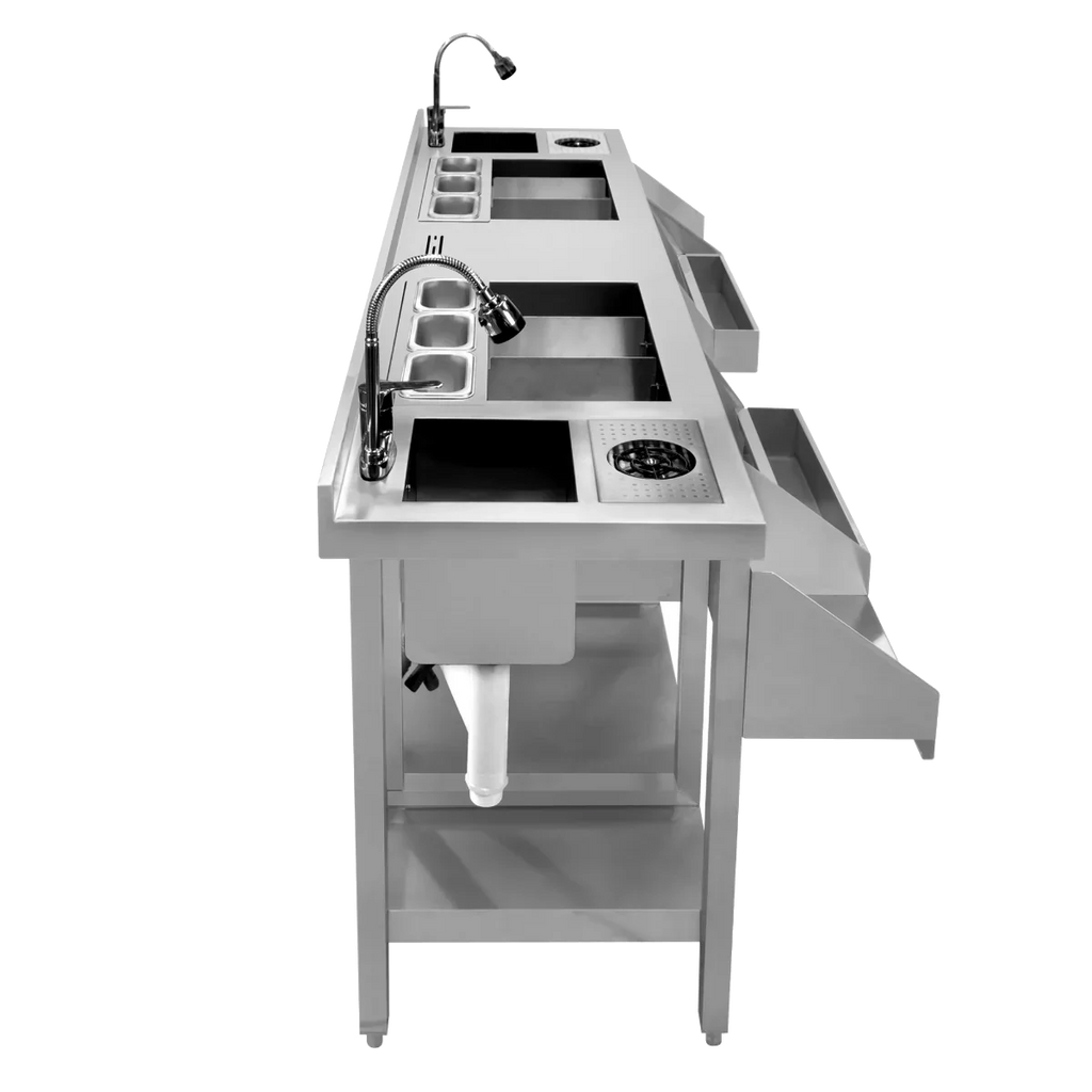 Twin commercial cocktail bar station