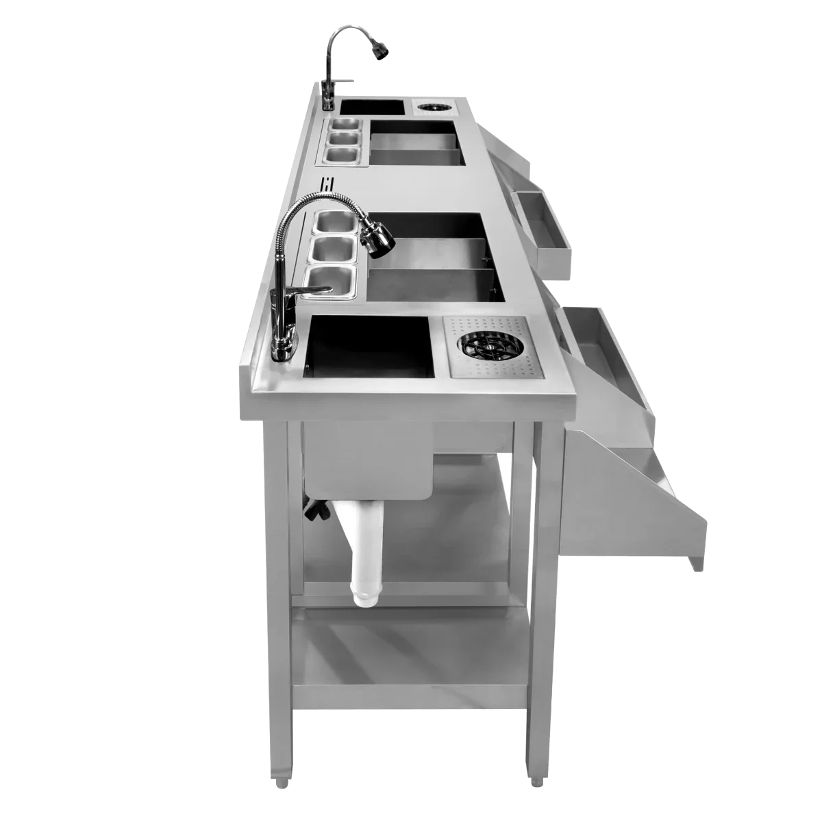 Twin commercial cocktail bar station