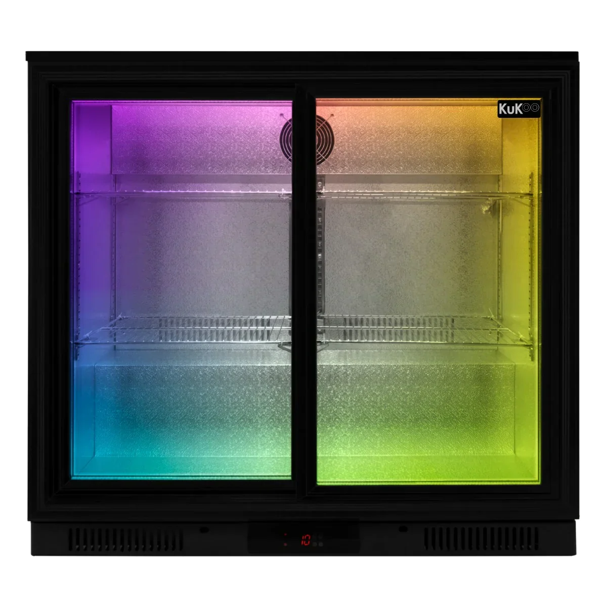 Sliding double-door back bar fridge