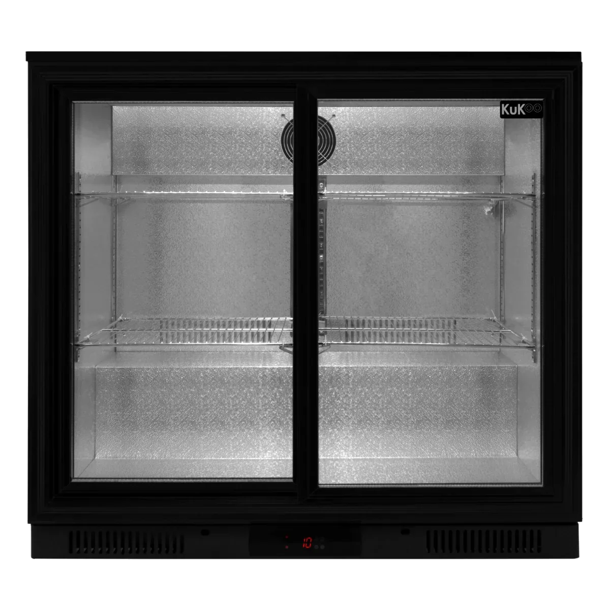 Sliding double-door back bar fridge