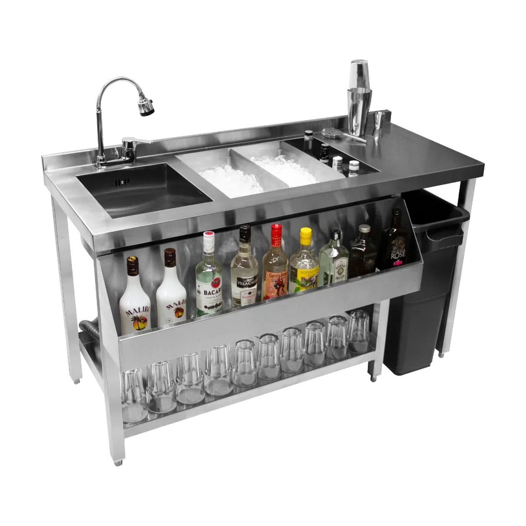 Cocktail Bar Station with 67L Ice Well