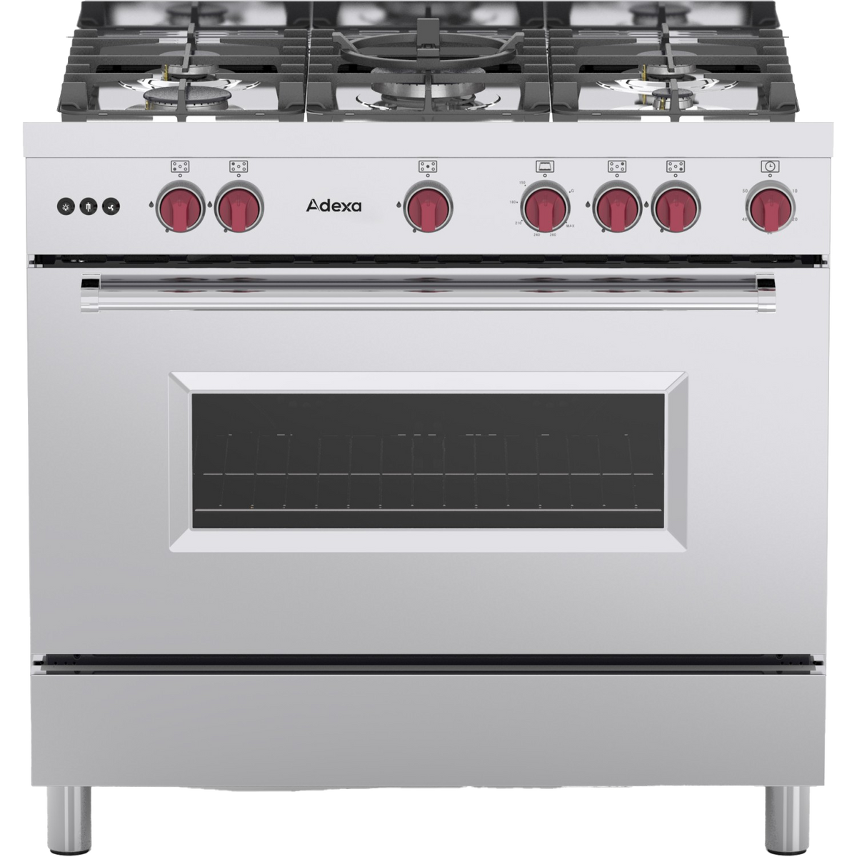Adexa 5 burner commercial gas range oven