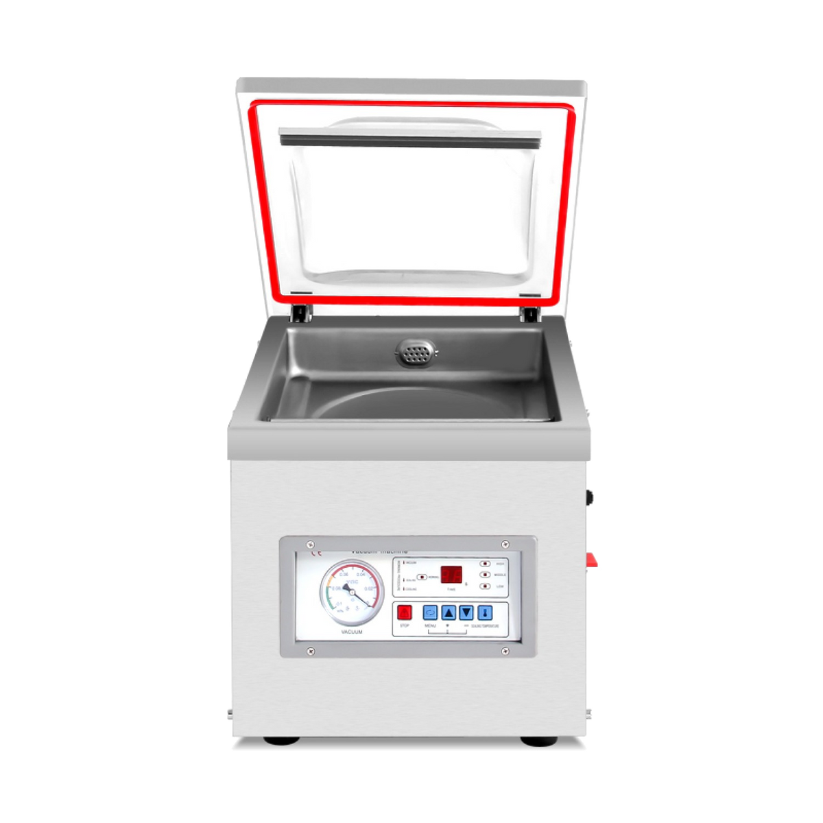 Commercial table-top chamber vacuum packer