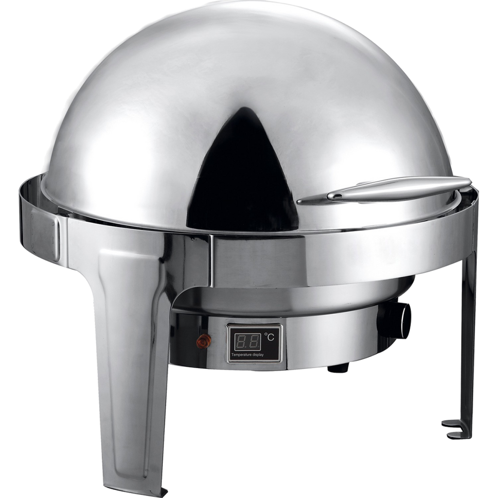 electric roll-top chafing dish 6 litre stainless steel