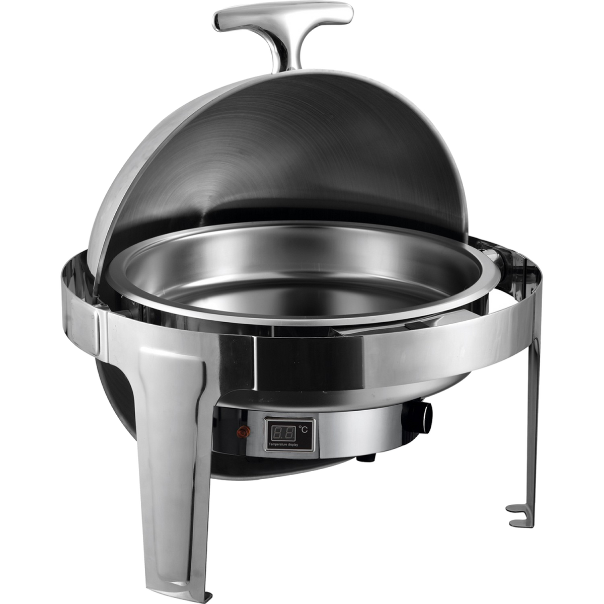 electric roll-top chafing dish open view