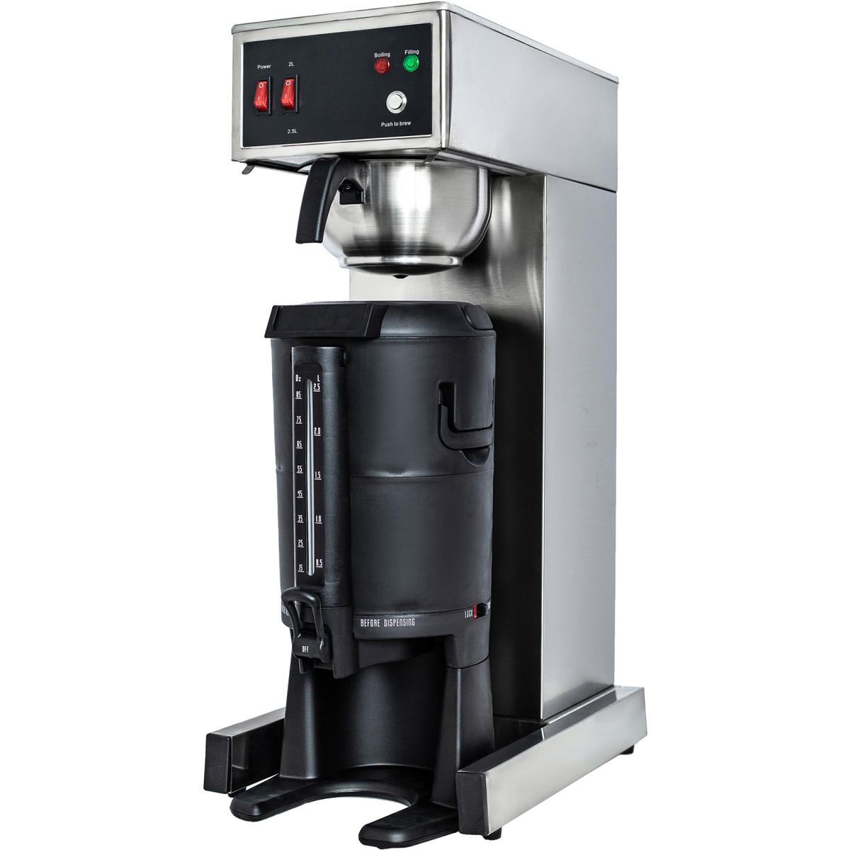 auto-fill commercial filter coffee machine with 2.5 litre airpot