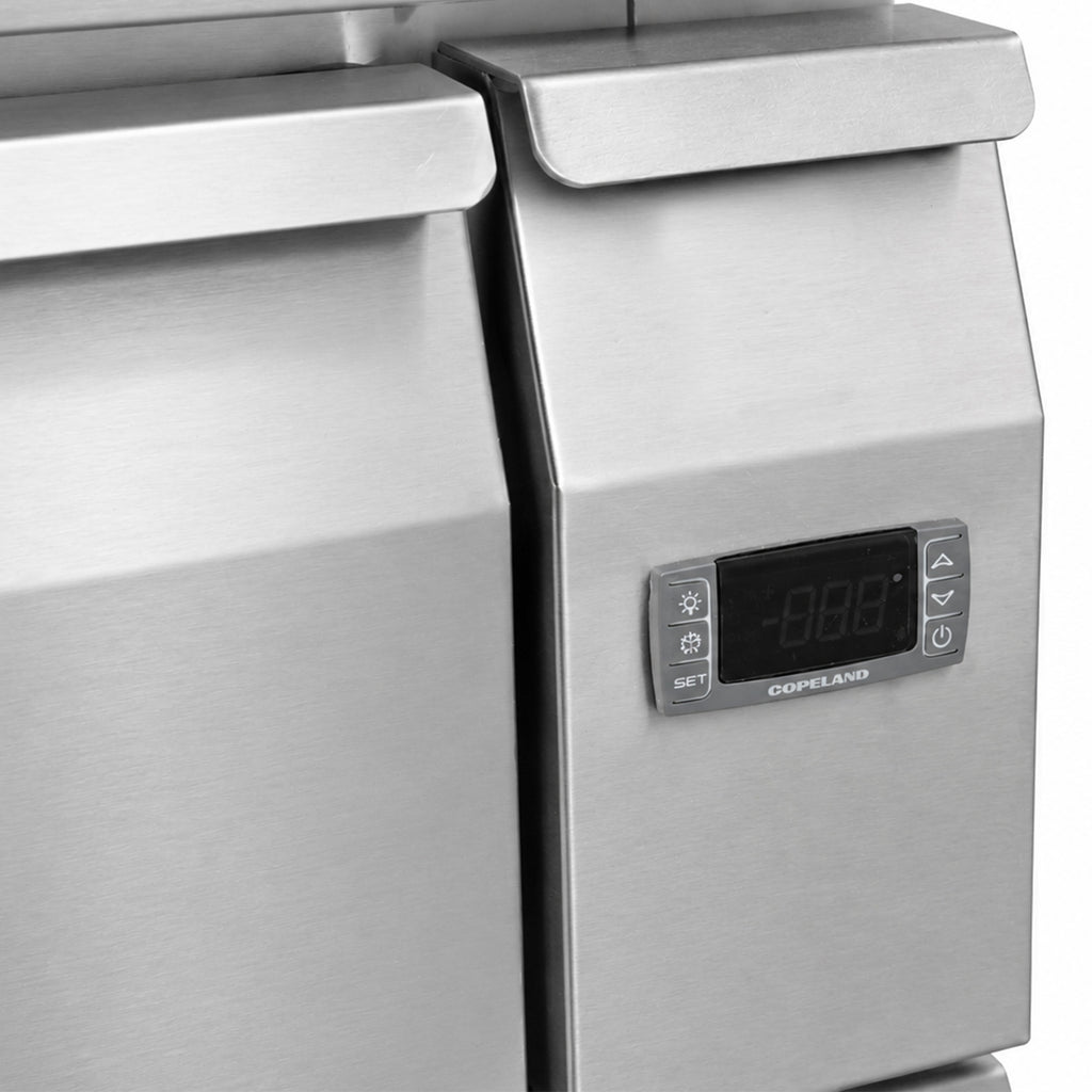 Close-up of the chef-drawer handle and separate digital temperature controller, from the supplier CHDR range gallery