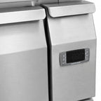 Close-up of the chef-drawer handle and separate digital temperature controller, from the supplier CHDR range gallery