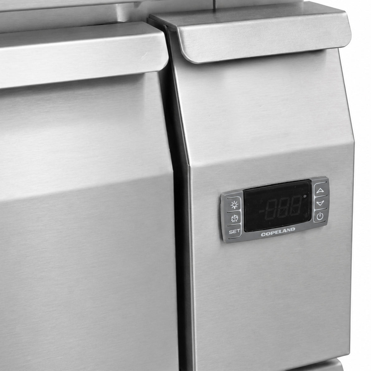 Close-up of the chef-drawer handle and separate digital temperature controller, from the supplier CHDR range gallery