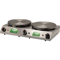 Fama CPD double electric crepe maker with two round cooking plates and separate controls