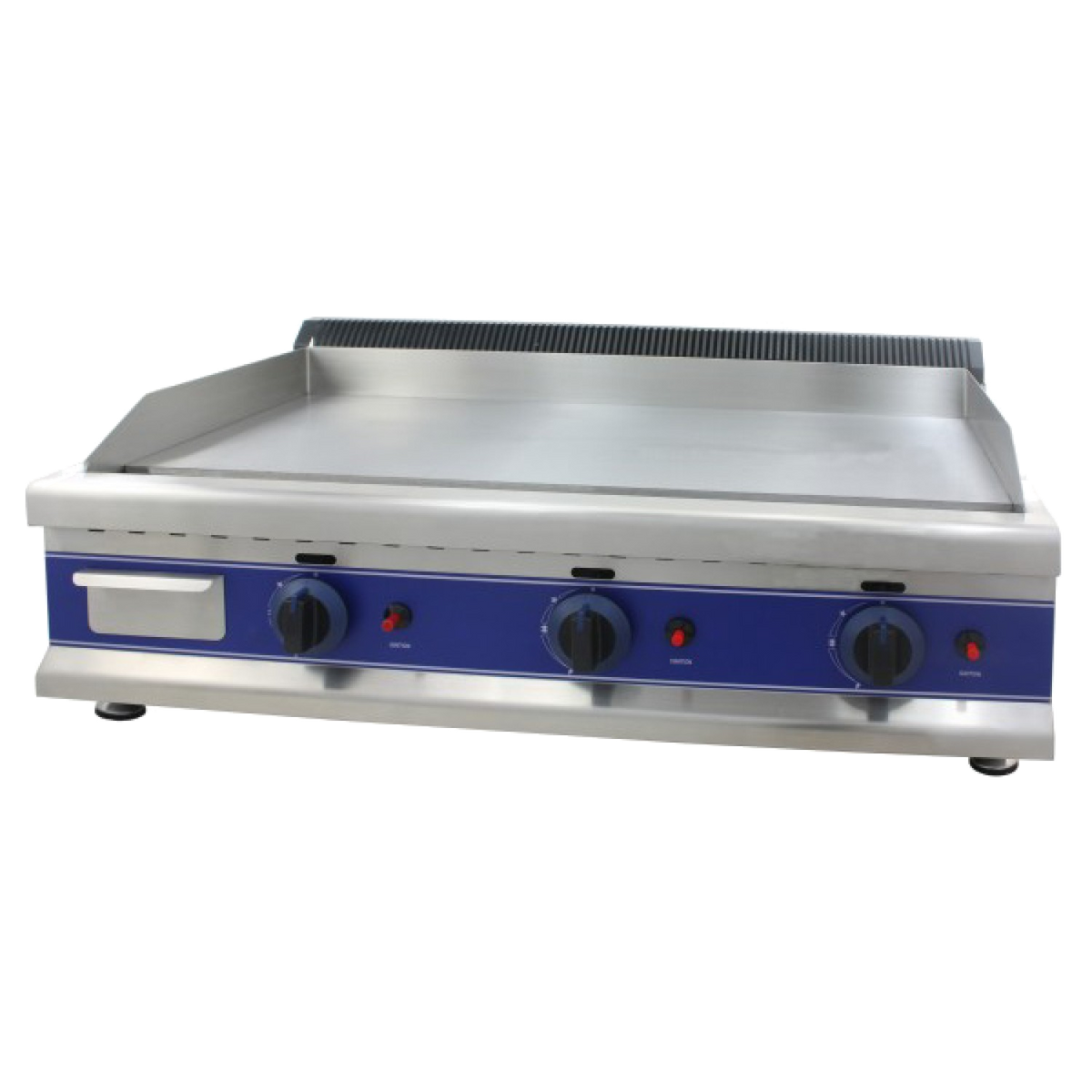 Commercial smooth 3-zone gas griddle