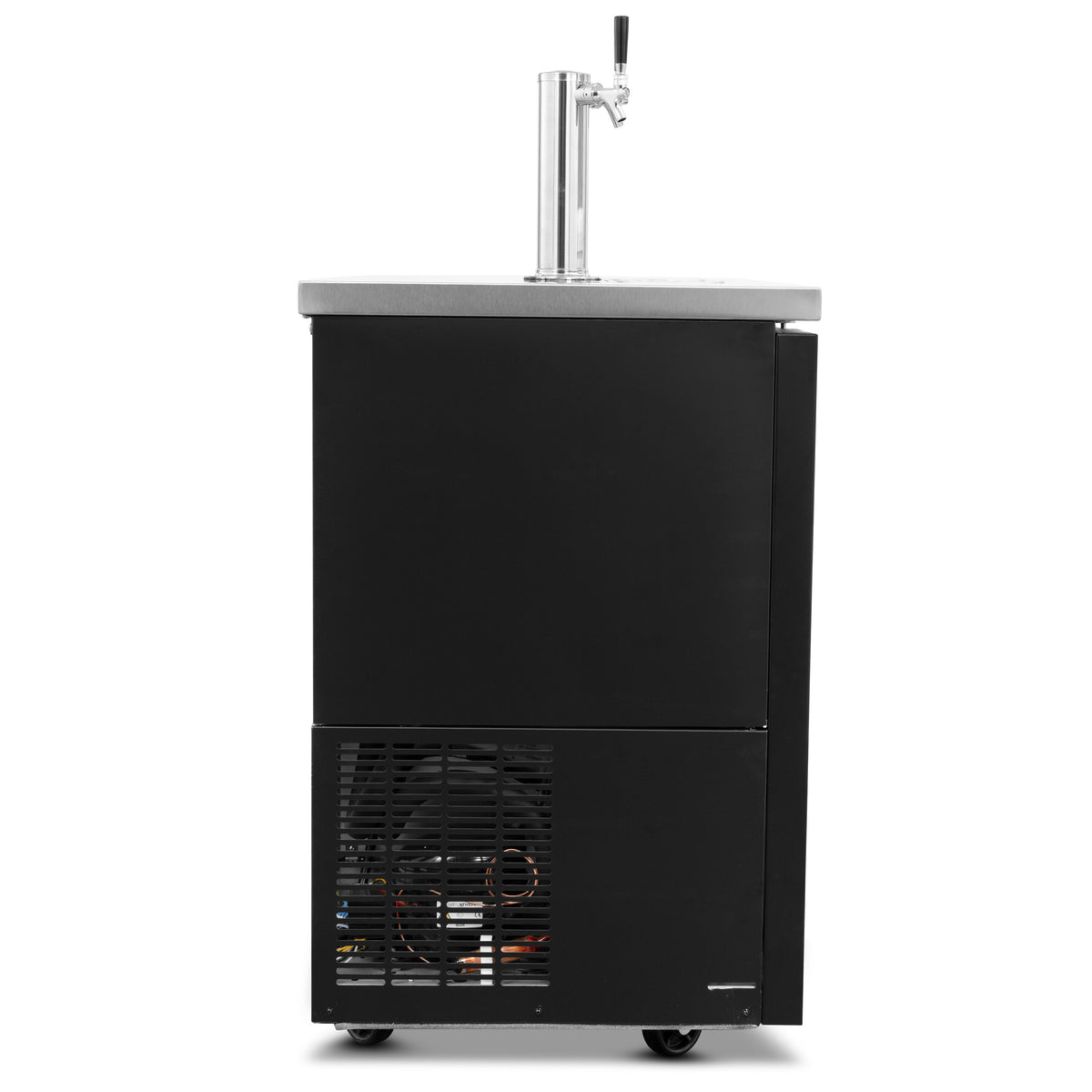 Blizzard KEG2 keg cooler, side view with ventilation grille