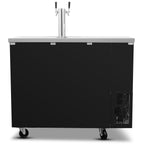 Blizzard KEG2 keg cooler, rear view with castors and ventilation grille