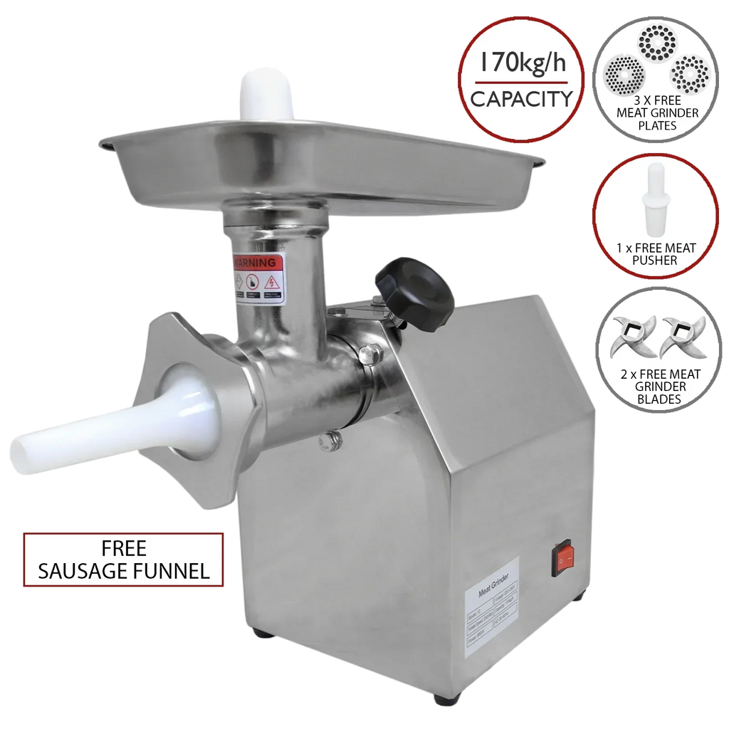 Stainless steel commercial meat grinder