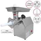 Stainless steel commercial meat grinder