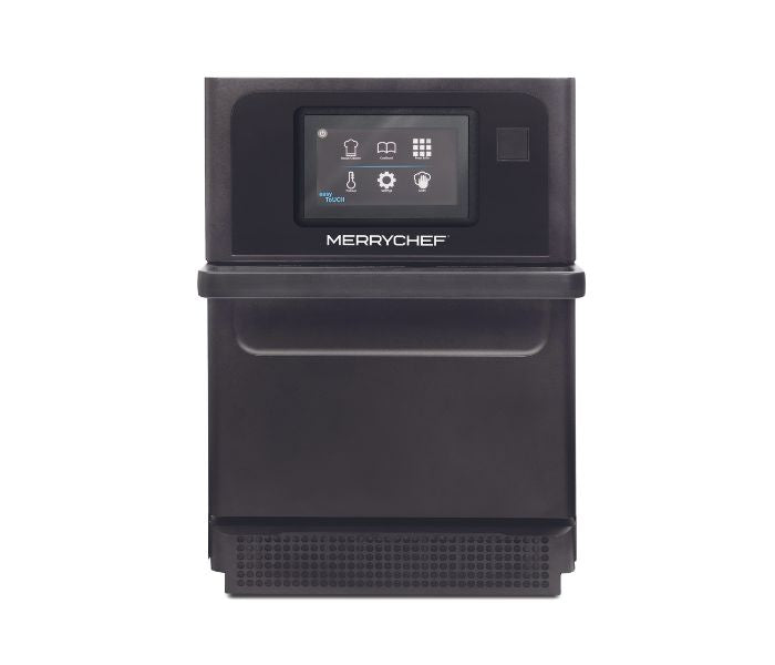Manufacturer illustration of a Merrychef conneX 12e commercial oven in matt black; exact configuration may differ