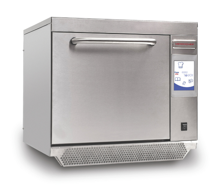 Manufacturer illustration of a Merrychef eikon e3 range commercial oven in stainless steel; exact configuration may differ
