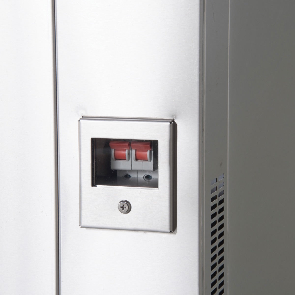 Control panel on the Inomak MJV718 heated cupboard and bain marie