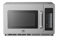 Beko PRO34IX2UK-BP commercial microwave, front view with programmable keypad