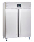Sterling Pro SPR212PV stainless-steel double-door commercial refrigerator, doors closed