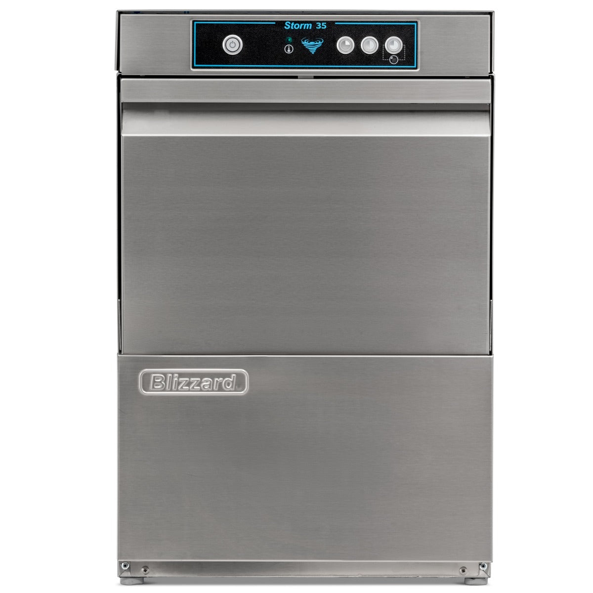 Blizzard STORM35DP 350mm-basket glasswasher, straight front view with door closed