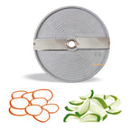 Included Diamond T3/K 3mm slicing disc with illustrative sliced vegetables