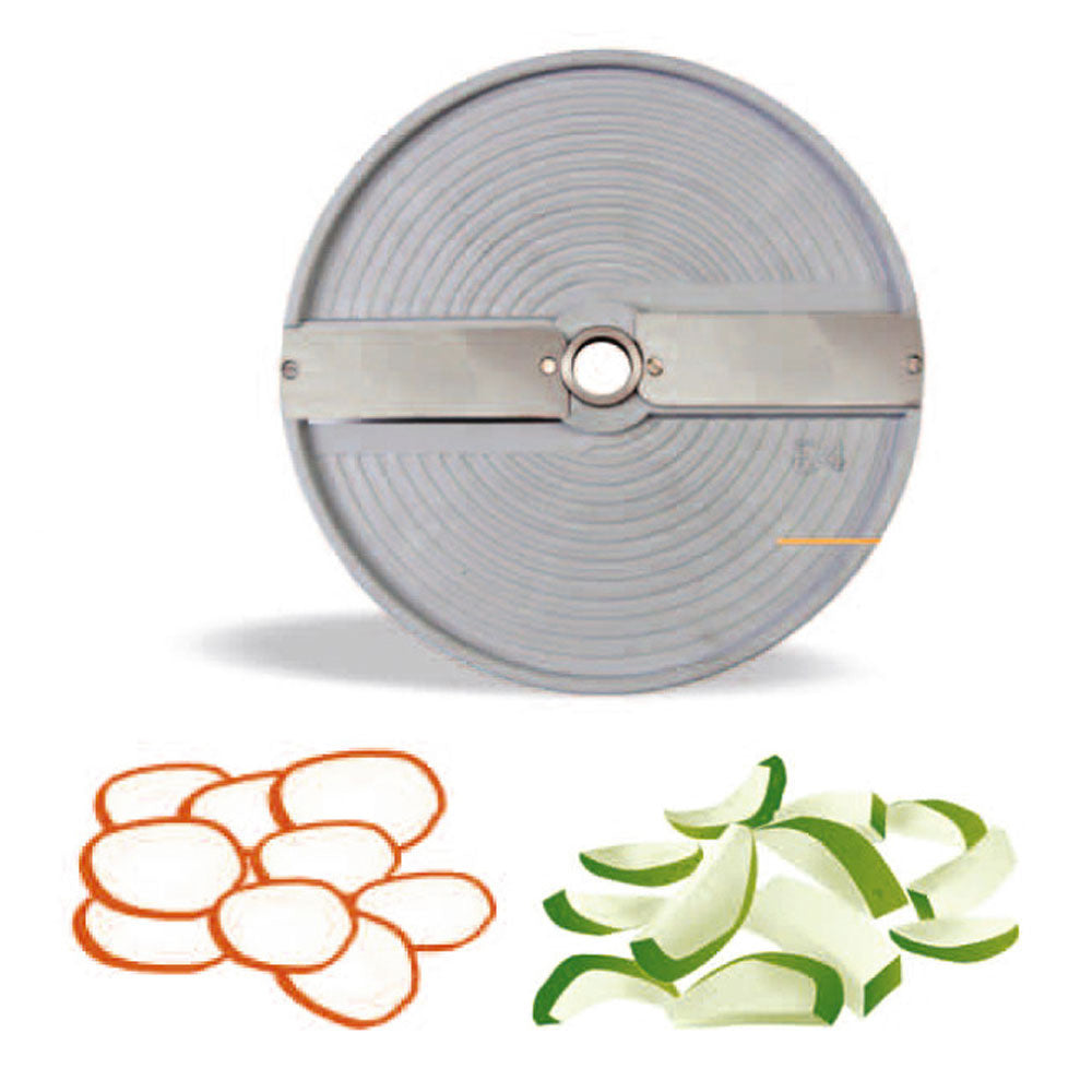 Included Diamond T3/K 3mm slicing disc with illustrative sliced vegetables